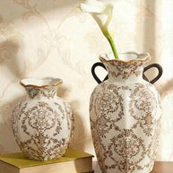 Cirelle Vaso de Cerâmica Estilo Chinês Azul e Branco