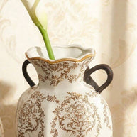 Cirelle Vaso de Cerâmica Estilo Chinês Azul e Branco