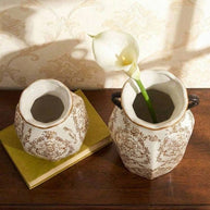 Cirelle Vaso de Cerâmica Estilo Chinês Azul e Branco