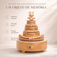 Caixinha de Música - Madeira Vintage Aniversario