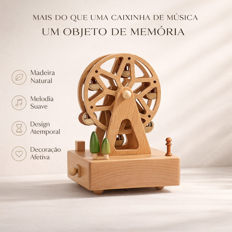 Caixinha de Música Madeira Vintage – Roda-Gigante