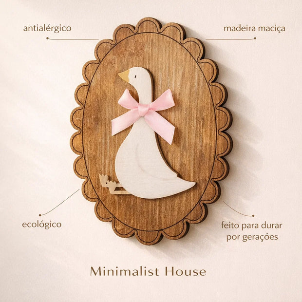 Quadro Decorativo em Madeira – Ganso Vintage