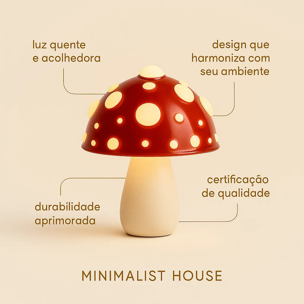 Luminária - Amanita Mushroom Mini