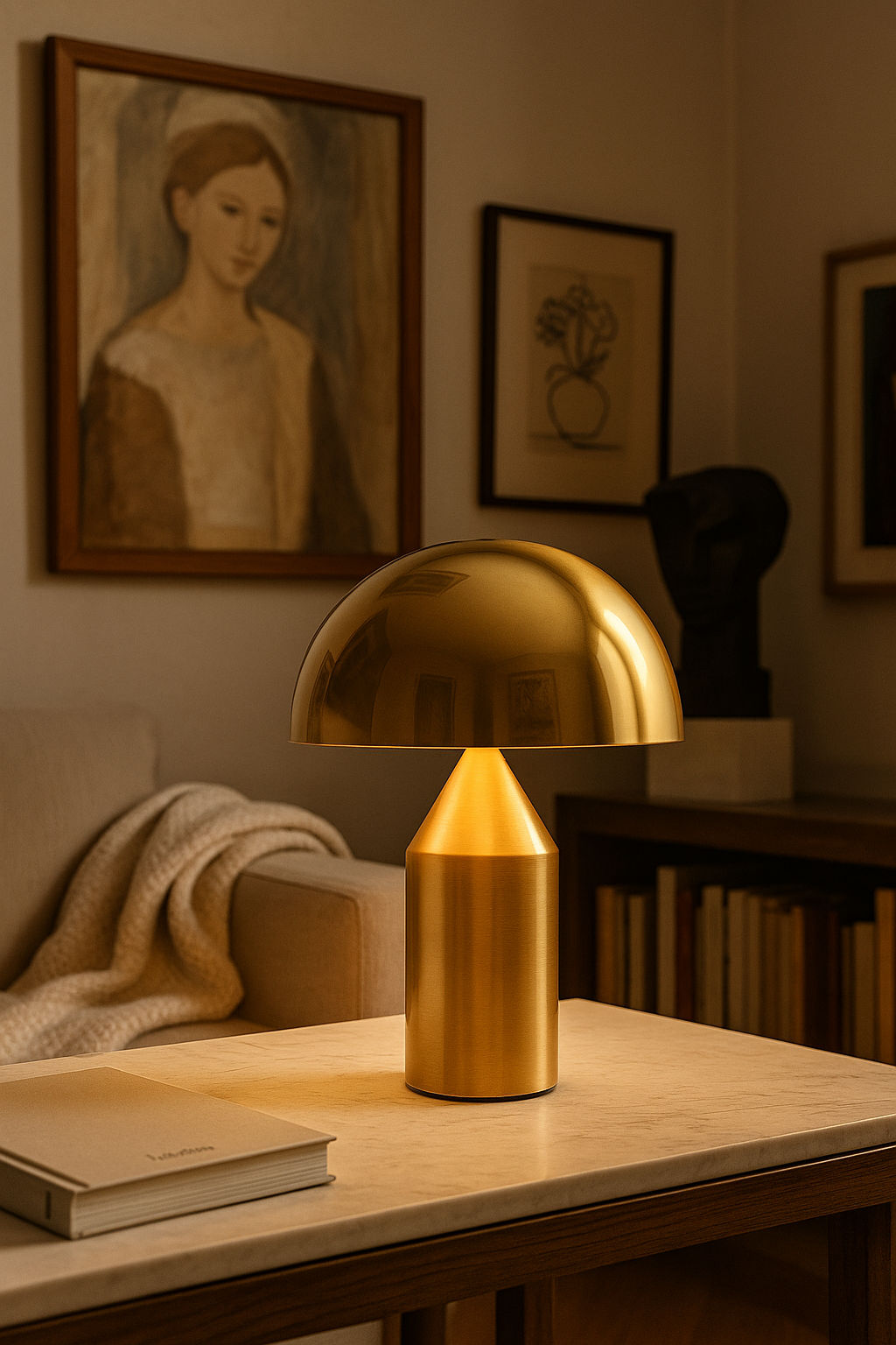 Luminária Cromada - Mushroom