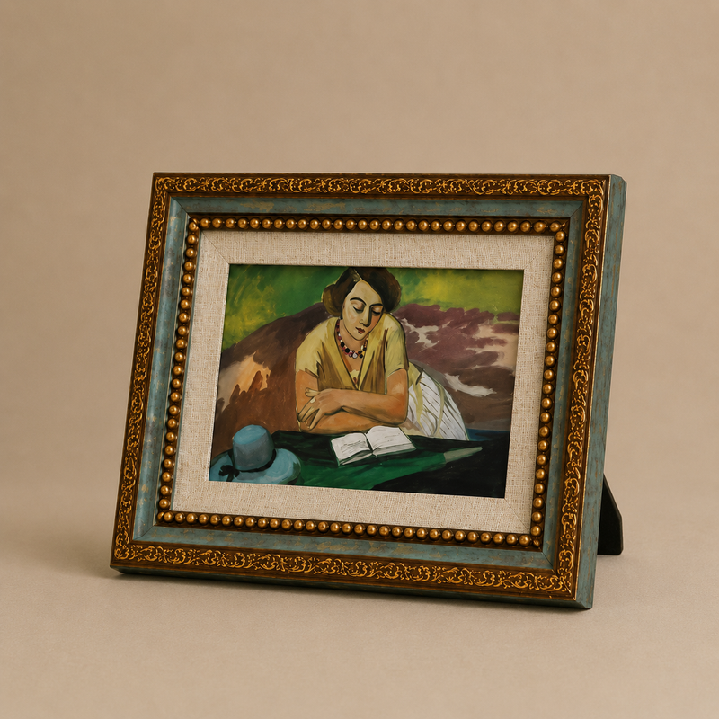 Porta Retrato Quadro Decorativo Vintage Estilo Europeu Moldura Clássica