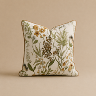 Capa de Almofada Floral Jacquard Chenille 45x45cm