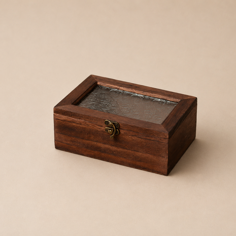 Caixa de Joias de Madeira Vintage Organizador com Gavetas