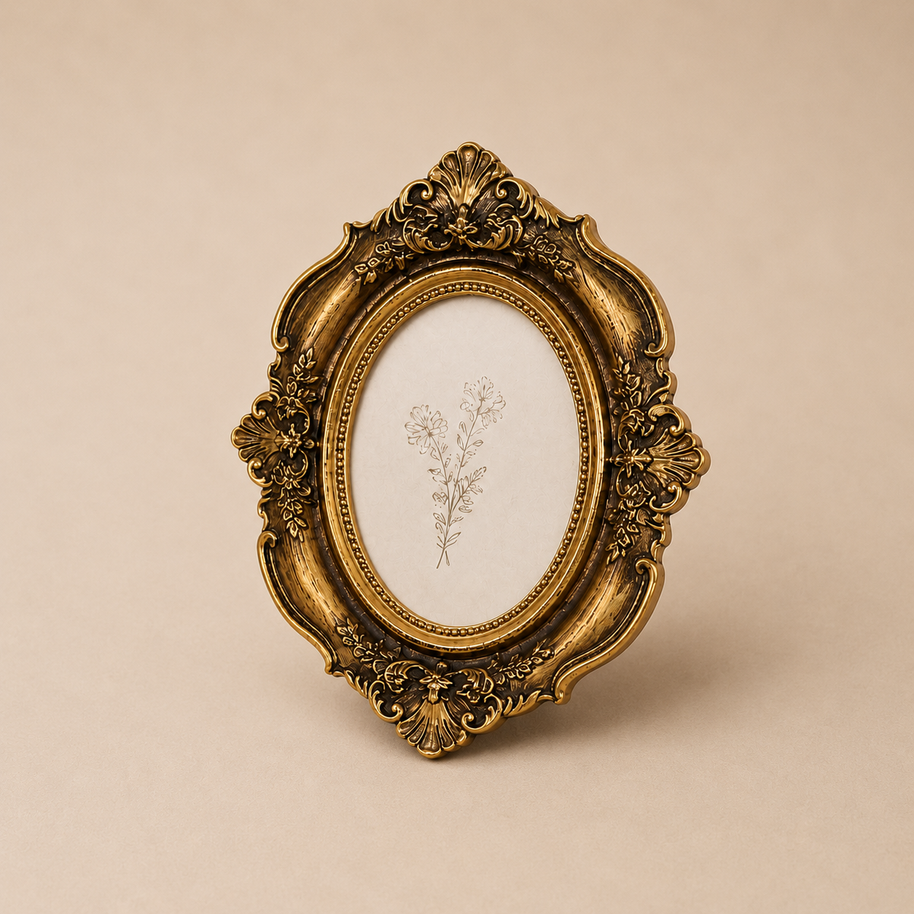 Moldura Oval Clássica Decorativa Porta Retrato