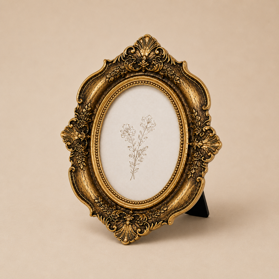 Moldura Oval Clássica Decorativa Porta Retrato