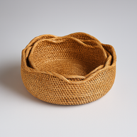 Cesto de rattan trançado - Mykonos