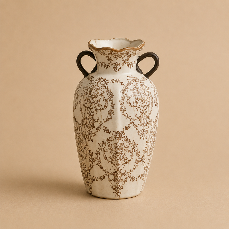 Vaso de Cerâmica Estilo Cottage