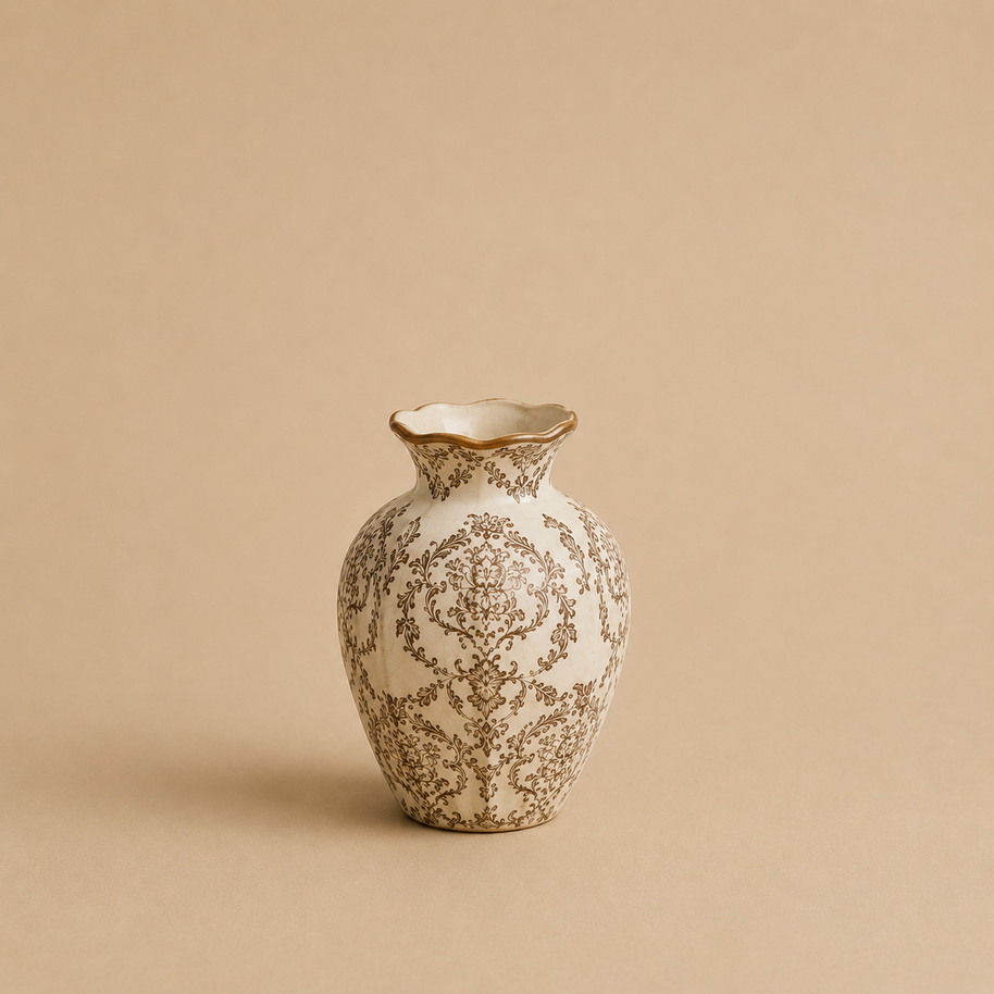 Vaso de Cerâmica Estilo Cottage
