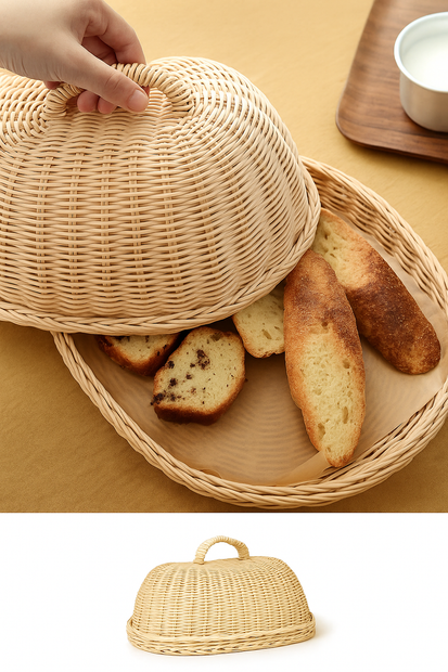 Cesto de Rattan para pães - ANNE