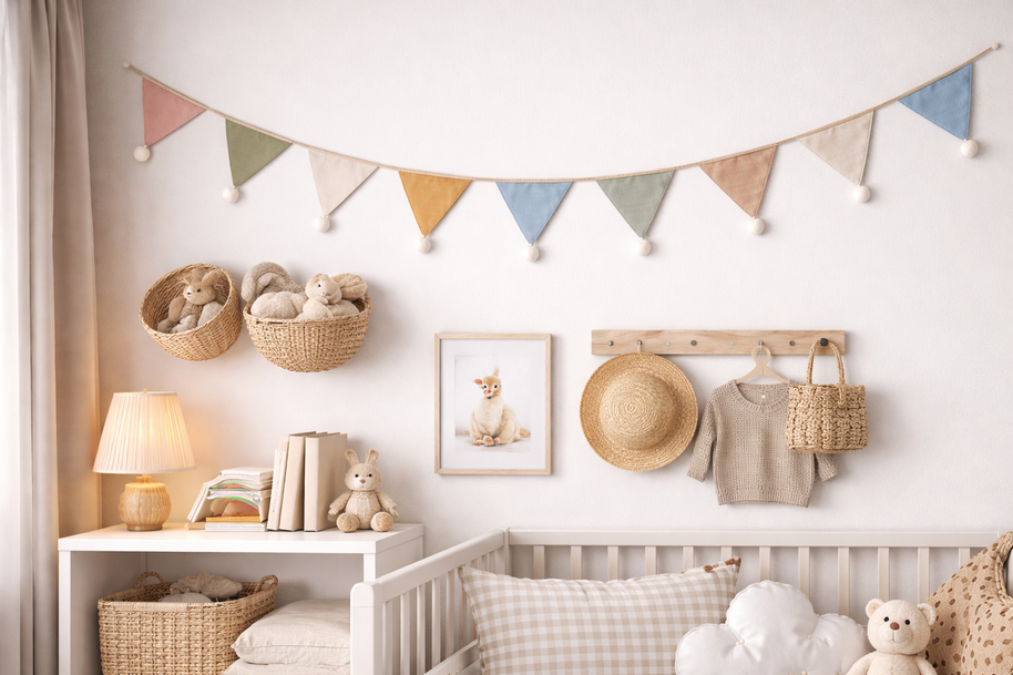 Bandeirola Decorativa Infantil em Tecido – 2,6 m
