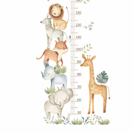 Adesivo Régua de Crescimento Infantil com Animais