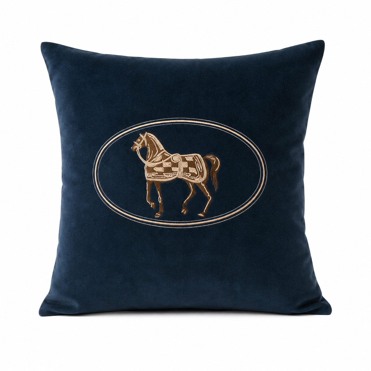 Capa de Almofada Bordada Cavalo