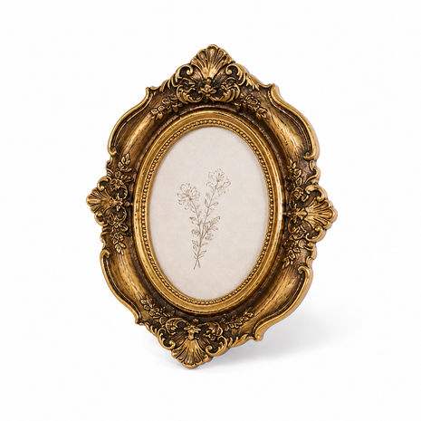 Moldura Oval Clássica Decorativa Porta Retrato