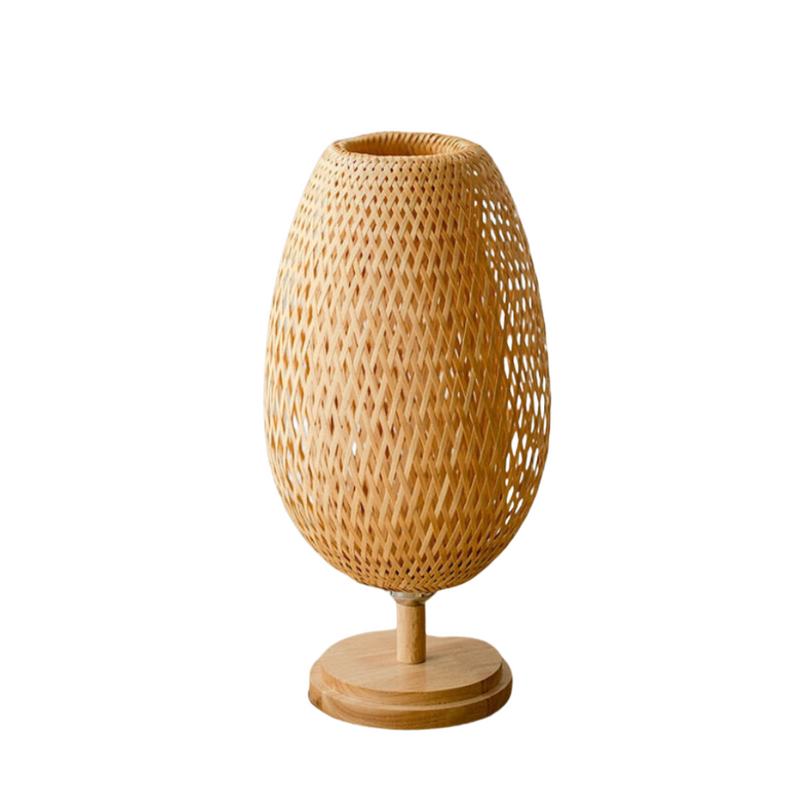 Bamboo Lamp - Abajur Tecelagem De Bambu Lâmpada Criativa