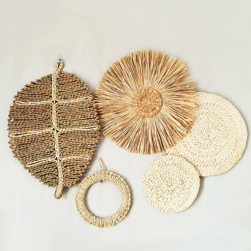 Composição de parede em fibra natural - Conjunto SUN - Minimalist House LTDA