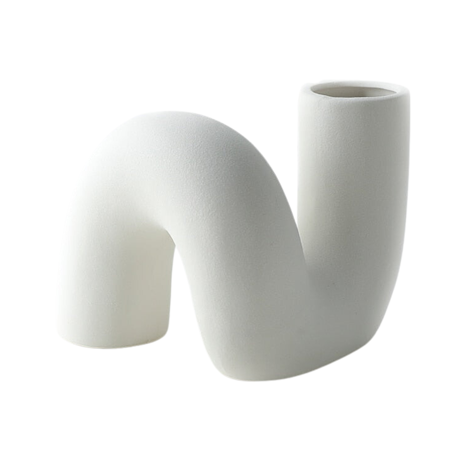 Vaso de cerâmica - Sinuoso Minimalista - Minimalist House LTDA