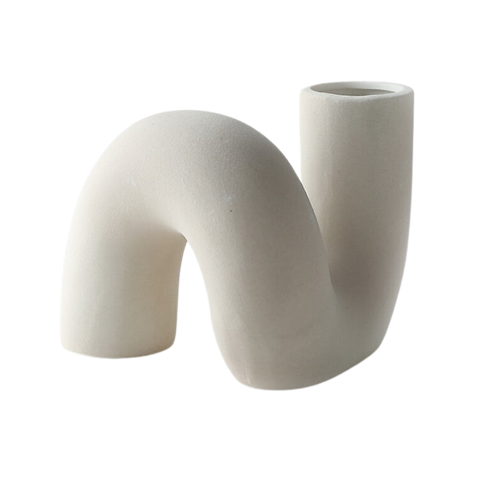 Vaso de cerâmica - Sinuoso Minimalista - Minimalist House LTDA