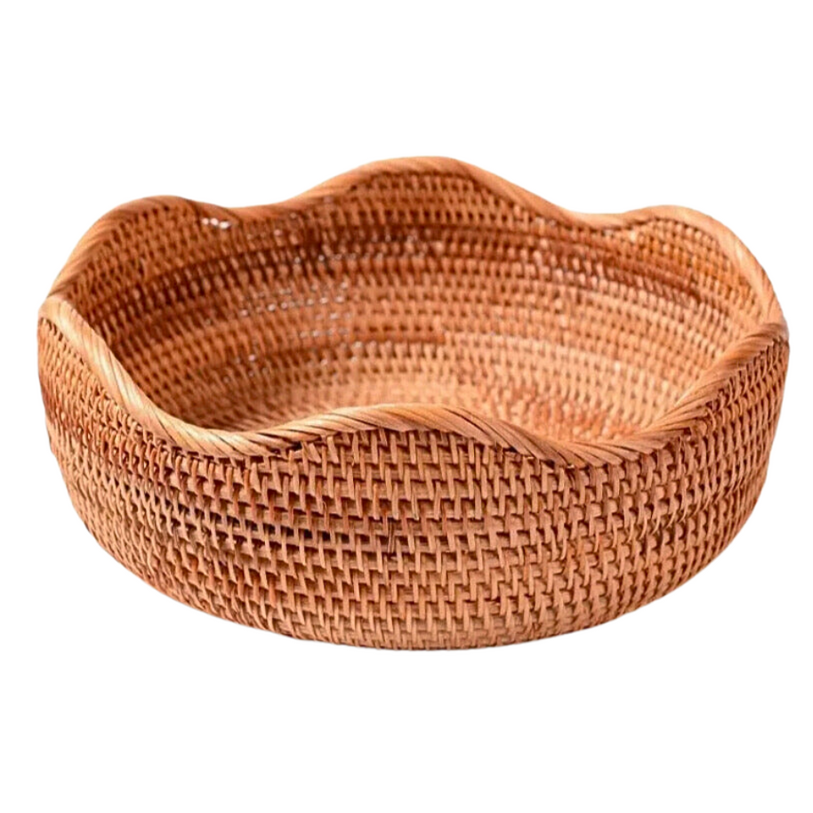 Cesto de rattan trançado - Mykonos - Minimalist House LTDA