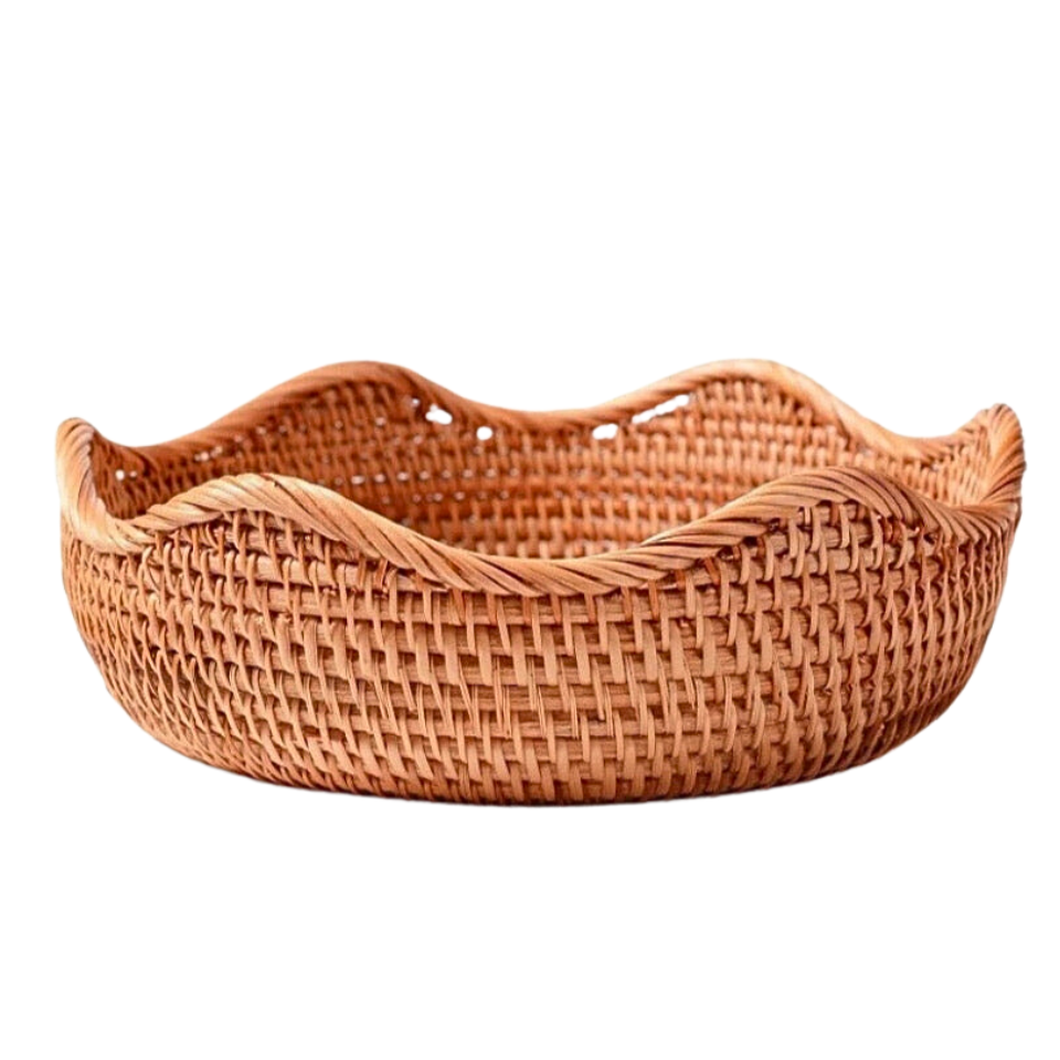 Cesto de rattan trançado - Mykonos - Minimalist House LTDA