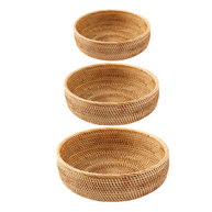 Cesto trançado Rattan Bread - Minimalist House LTDA