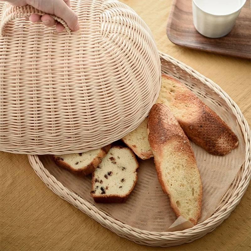 Cesto de Rattan para pães - ANNE - Minimalist House LTDA