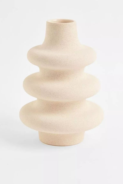 Vaso de cerâmica bege Nordic - Minimalista - Minimalist House LTDA