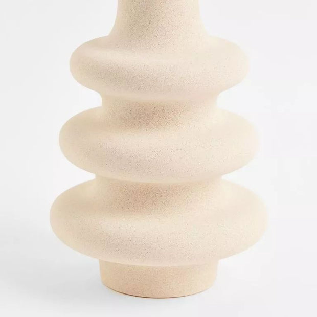 Vaso de cerâmica bege Nordic - Minimalista - Minimalist House LTDA