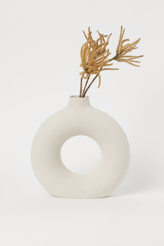 Vaso de cerâmica oco - Circle Nórdico - Minimalist House LTDA
