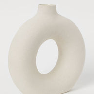 Vaso de cerâmica oco - Circle Nórdico - Minimalist House LTDA