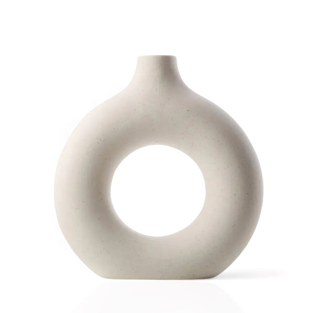 Vaso de cerâmica oco - Circle Nórdico - Minimalist House LTDA