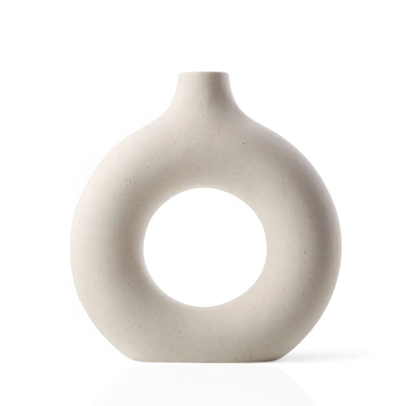 Vaso de cerâmica oco - Circle Nórdico