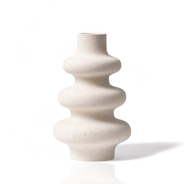 Vaso de cerâmica bege Nordic - Minimalista - Minimalist House LTDA