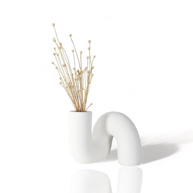 Vaso de cerâmica - Sinuoso Minimalista - Minimalist House LTDA