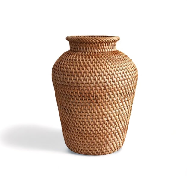 Vaso decorativo trançado em rattan - Flower - Minimalist House LTDA