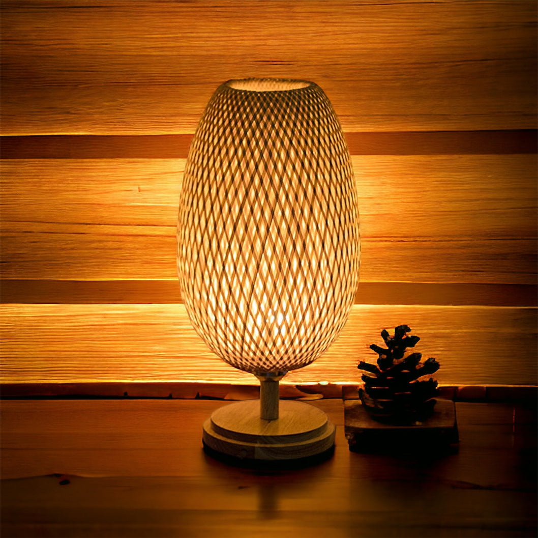 Bamboo Lamp - Abajur Tecelagem De Bambu Lâmpada Criativa - Minimalist House LTDA
