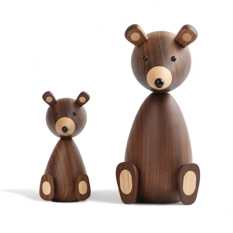 Escultura de madeira - Ursinho - Minimalist House LTDA