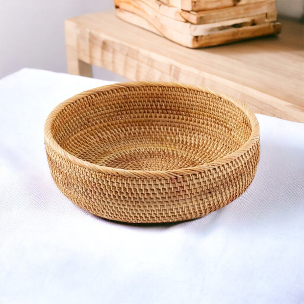 Cesto trançado Rattan Bread - Minimalist House LTDA