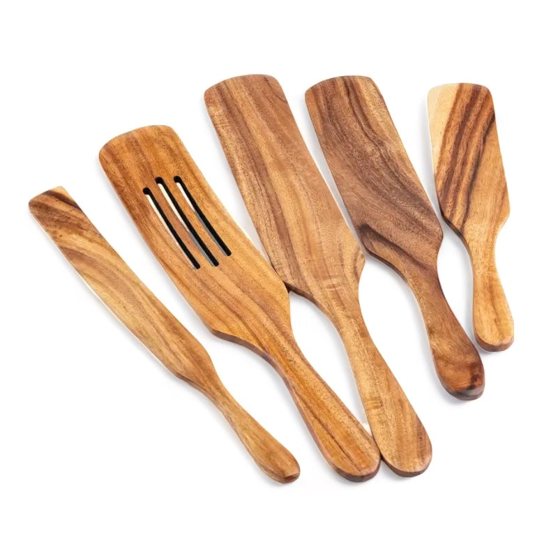 Espatulas de madeira 5pcs - Fazenda da Madeira - Minimalist House LTDA