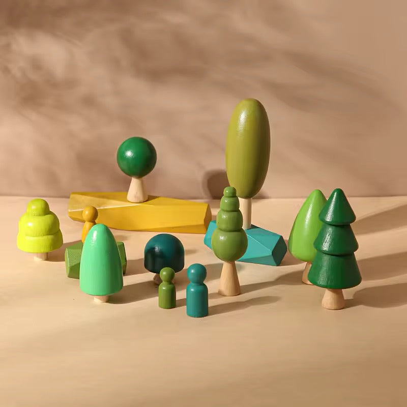 Blocos de Madeira Floresta - Educativo & Decor