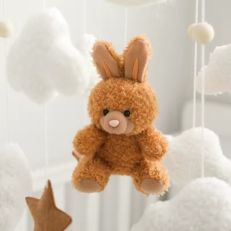 Móbile Berço Baby - Ursinho ou Coelhinho em Algodão e Madeira