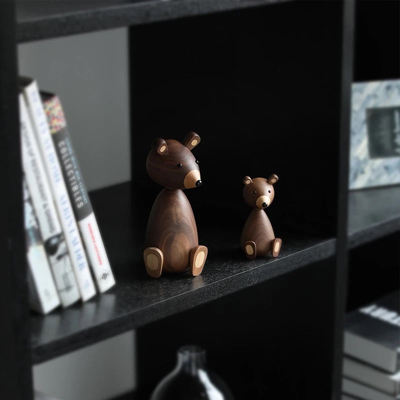 Escultura de madeira - Ursinho - Minimalist House LTDA