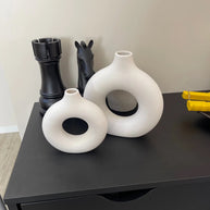 Vaso de cerâmica oco - Circle Nórdico - Minimalist House LTDA