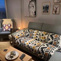 Manta Xadrez boêmio - Macio confy - Minimalist House LTDA