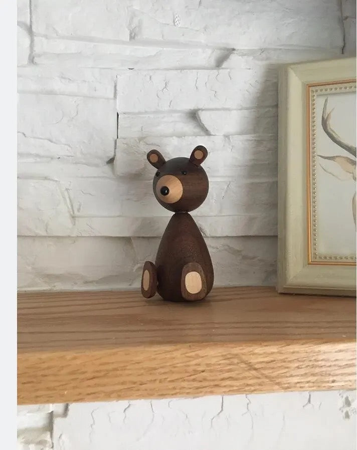 Escultura de madeira - Ursinho - Minimalist House LTDA