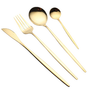 Conjunto de Talheres de Aço luxo Inoxidável 24pcs - GOLD - Minimalist House LTDA