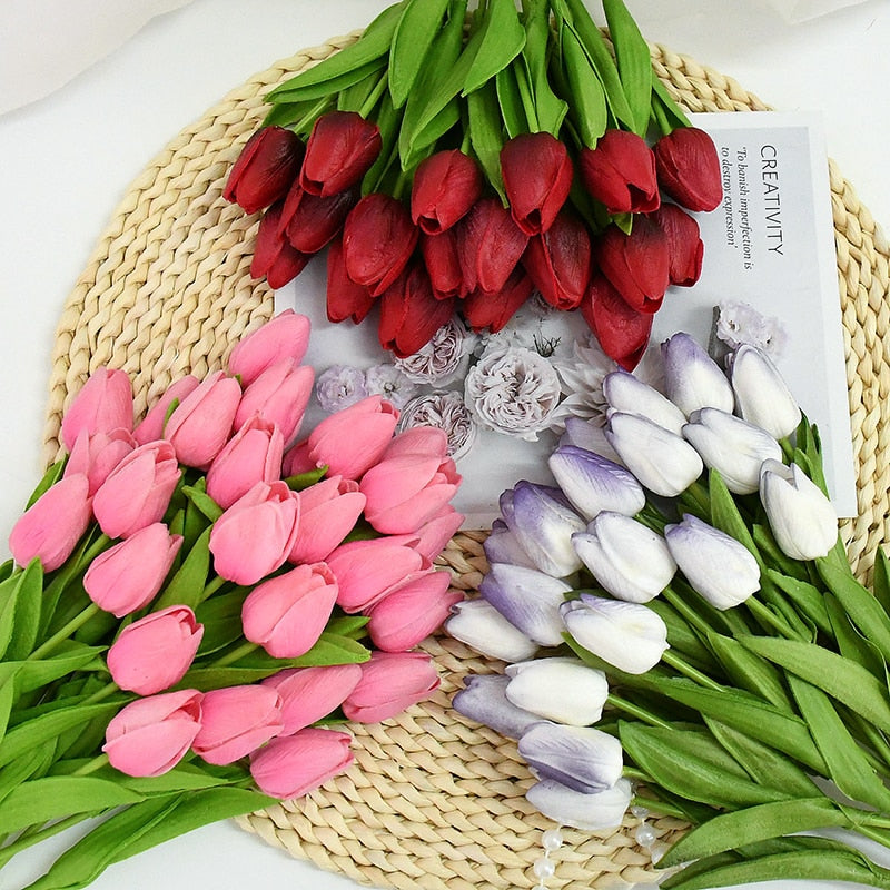Buquês de Tulipas - Flores Artificiais - Minimalist House LTDA